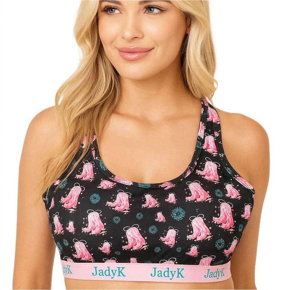 NEW JADYK arya printed bralette in cowgirl boots